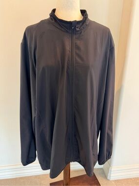 Adidas Golf Men’s XL Black Full Zip Lightweight Jacket Windbreaker
